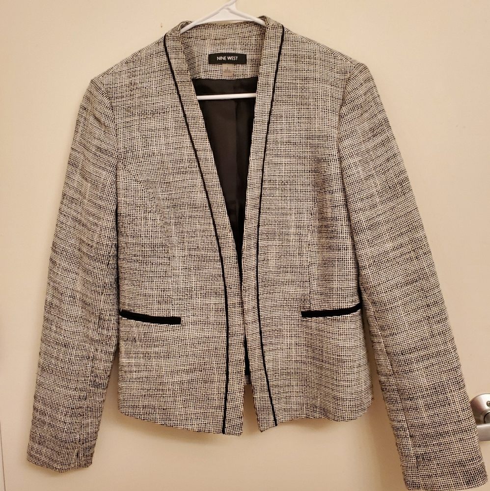 Nine West Black & White Blazer